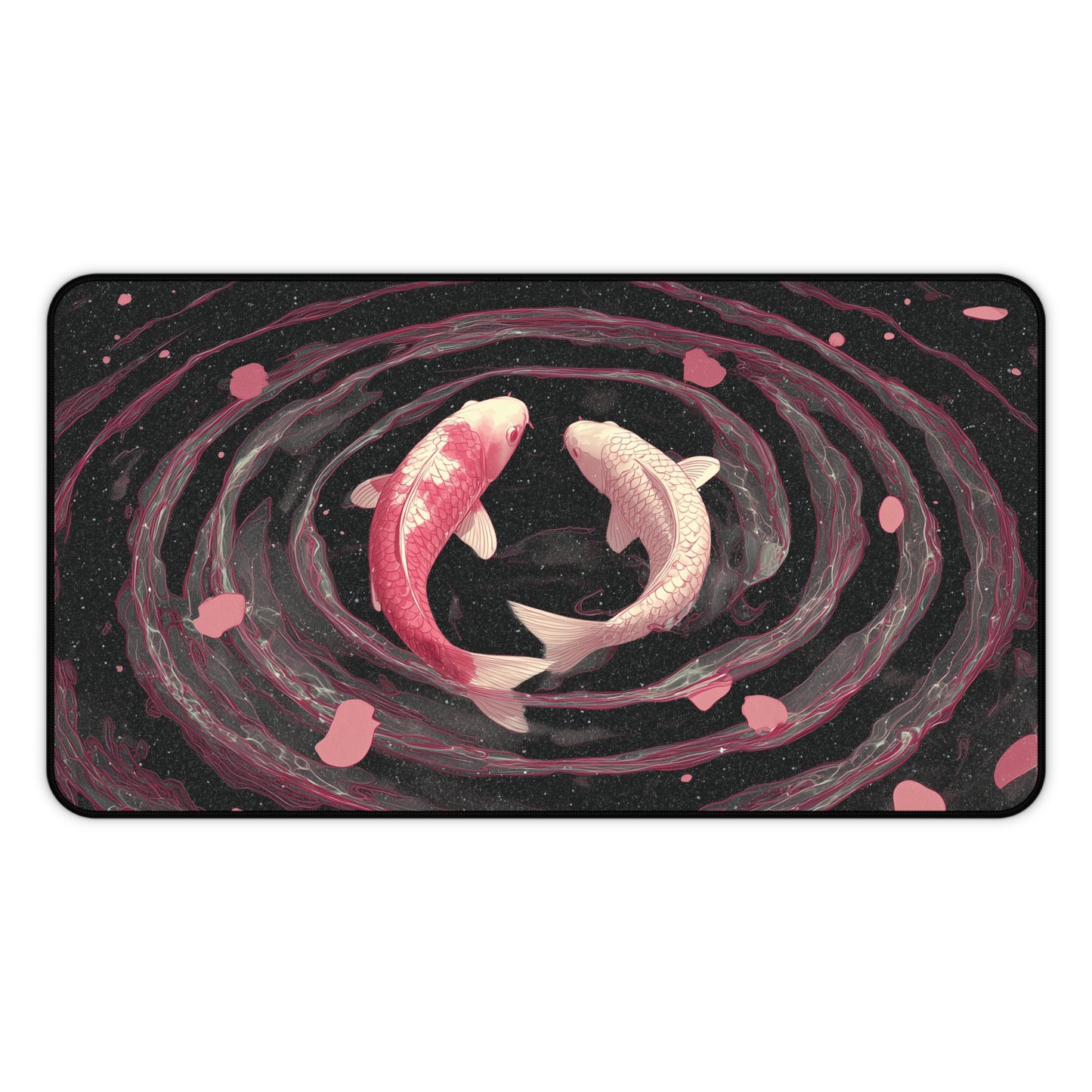 Koi Desk Mat: Ying Yang Japanese Large Gaming Mouse Pad