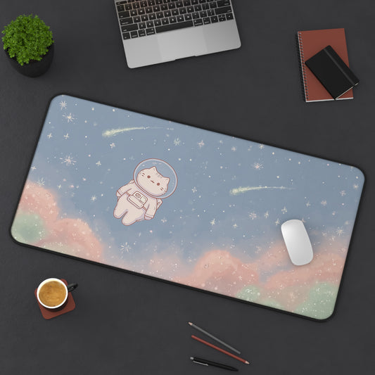 Catstronaut Keyboard Mat: Kawaii Cat Desk Mat