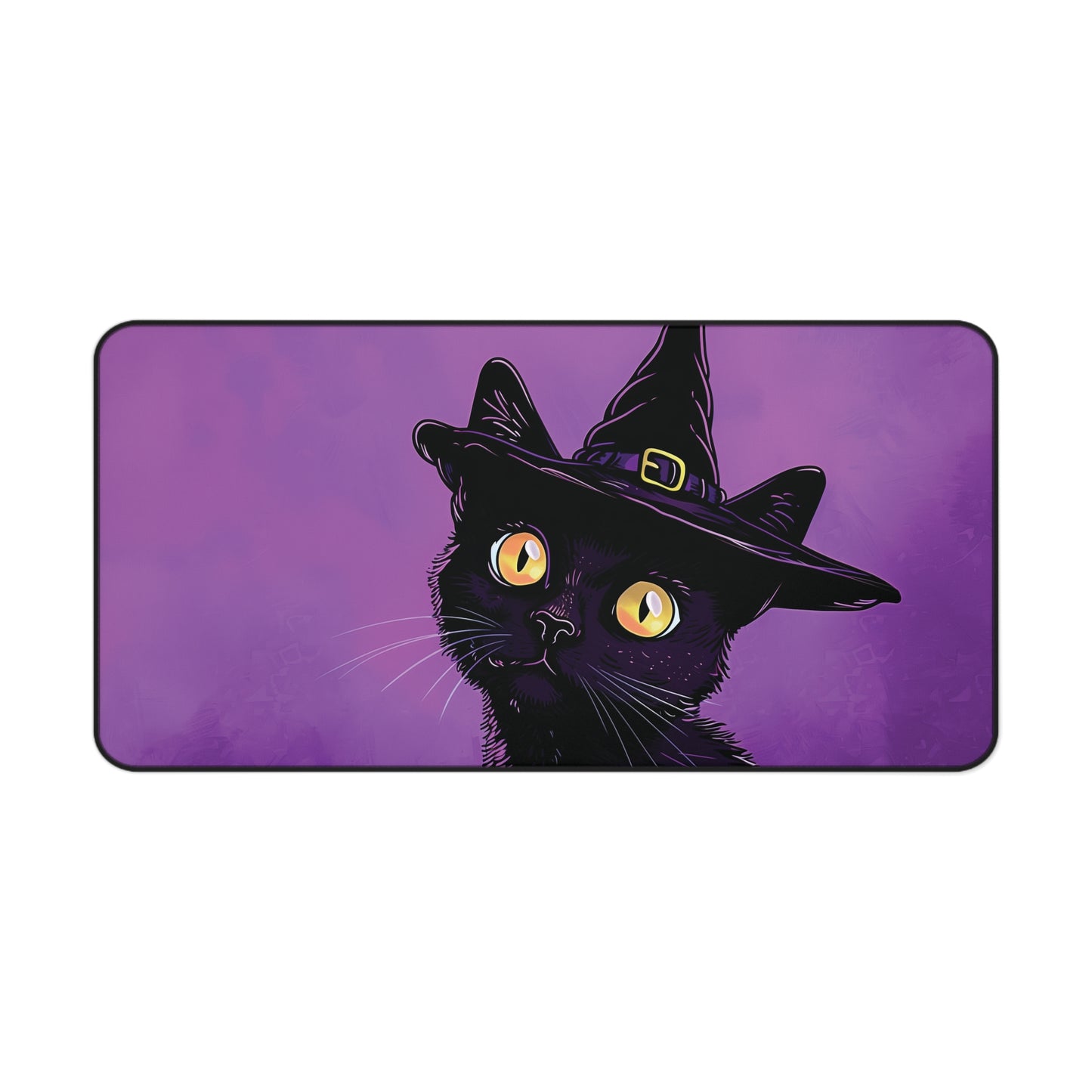 Witchy Cat Keyboard Mat for Halloween Desk Decor
