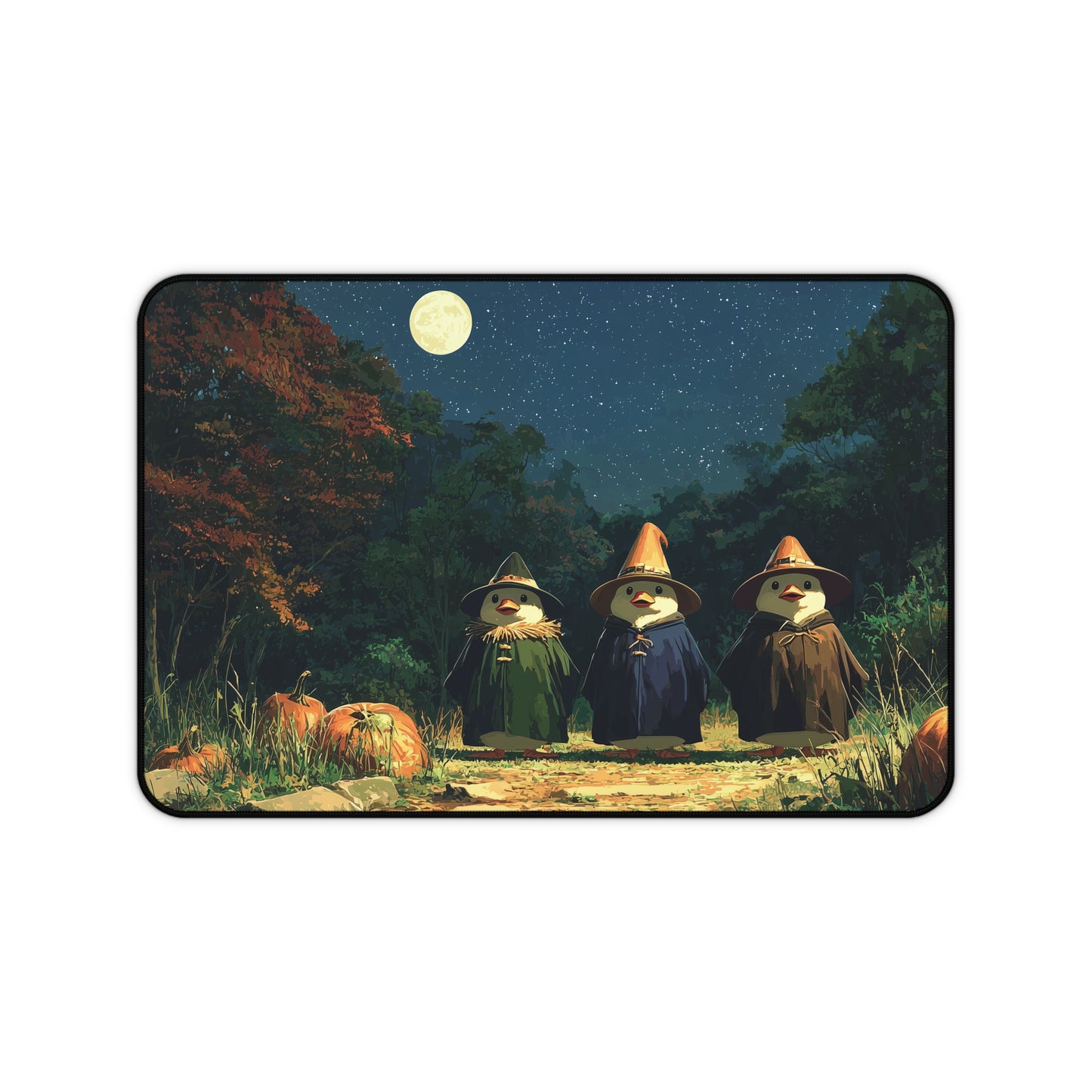 Witchy Duck Desk Mat, Spooky Mouse Pad for Halloween