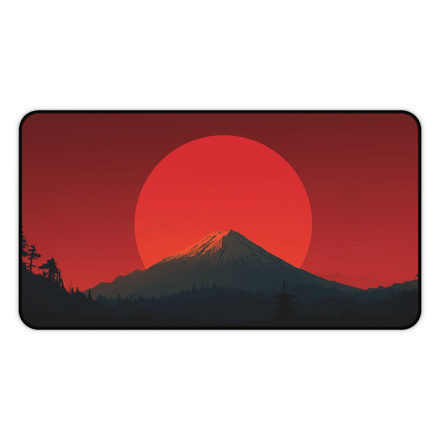 Red Sun Mt. Fuji Desk Mat: Japanese Mouse Pad XL