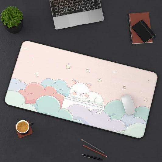 Cute Dreamy Cat Mouse Pad Kawaii Style