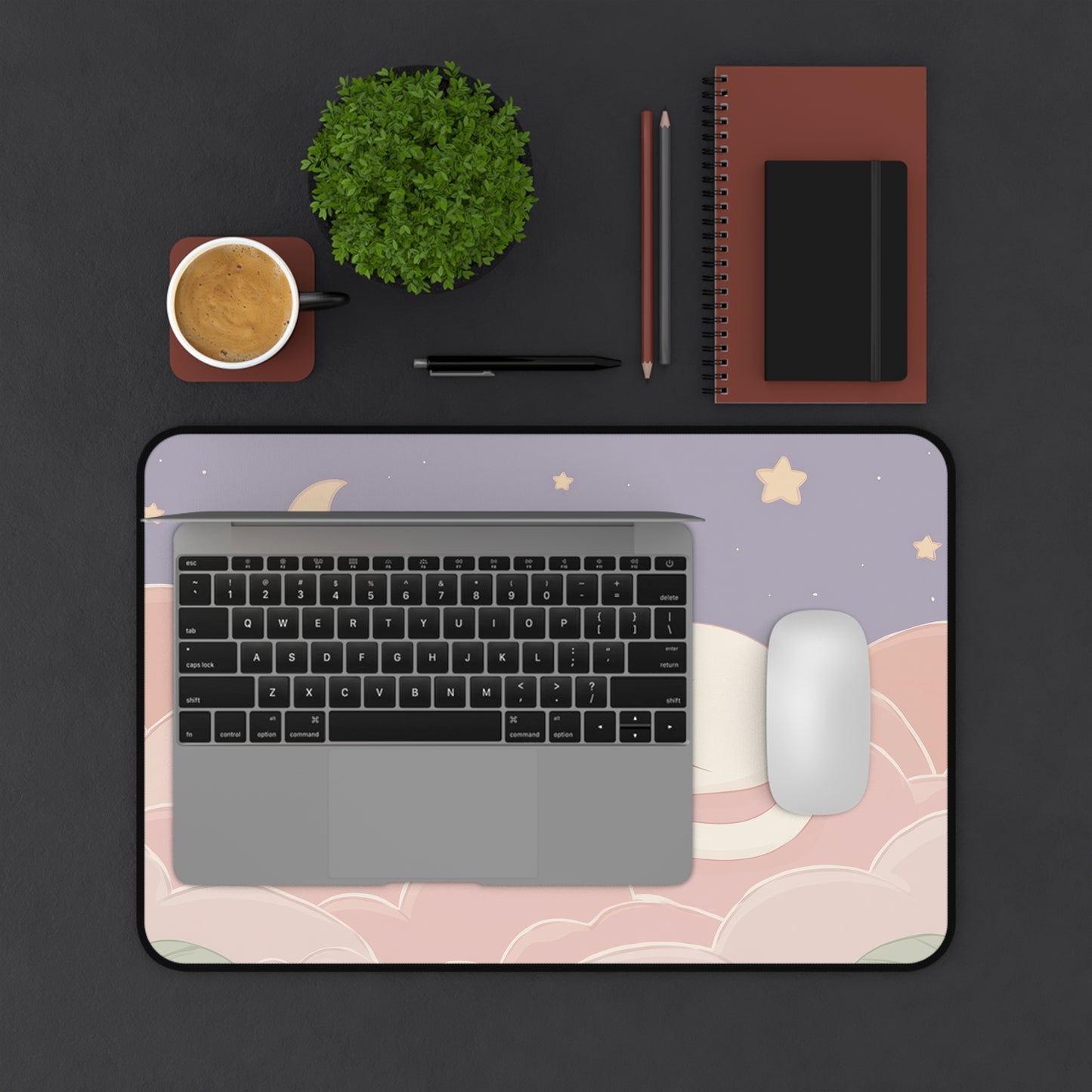 Dreamy Cat Mouse Pad, Kawaii Gaming Desk Mat XL