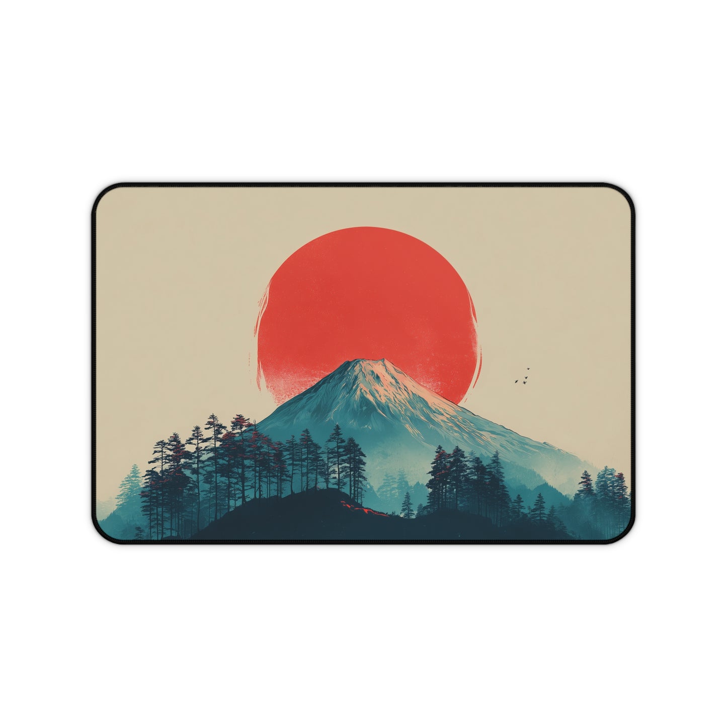 Mt. Fuji Sunrise Desk Mat: Minimalist Mouse Pad