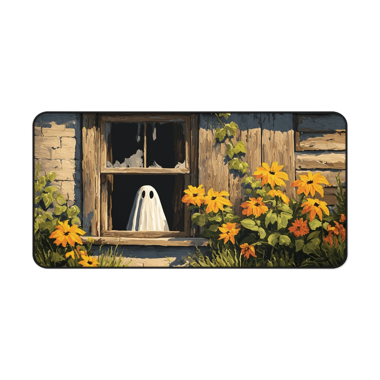 Spooky Ghost Desk Pad XL for Halloween