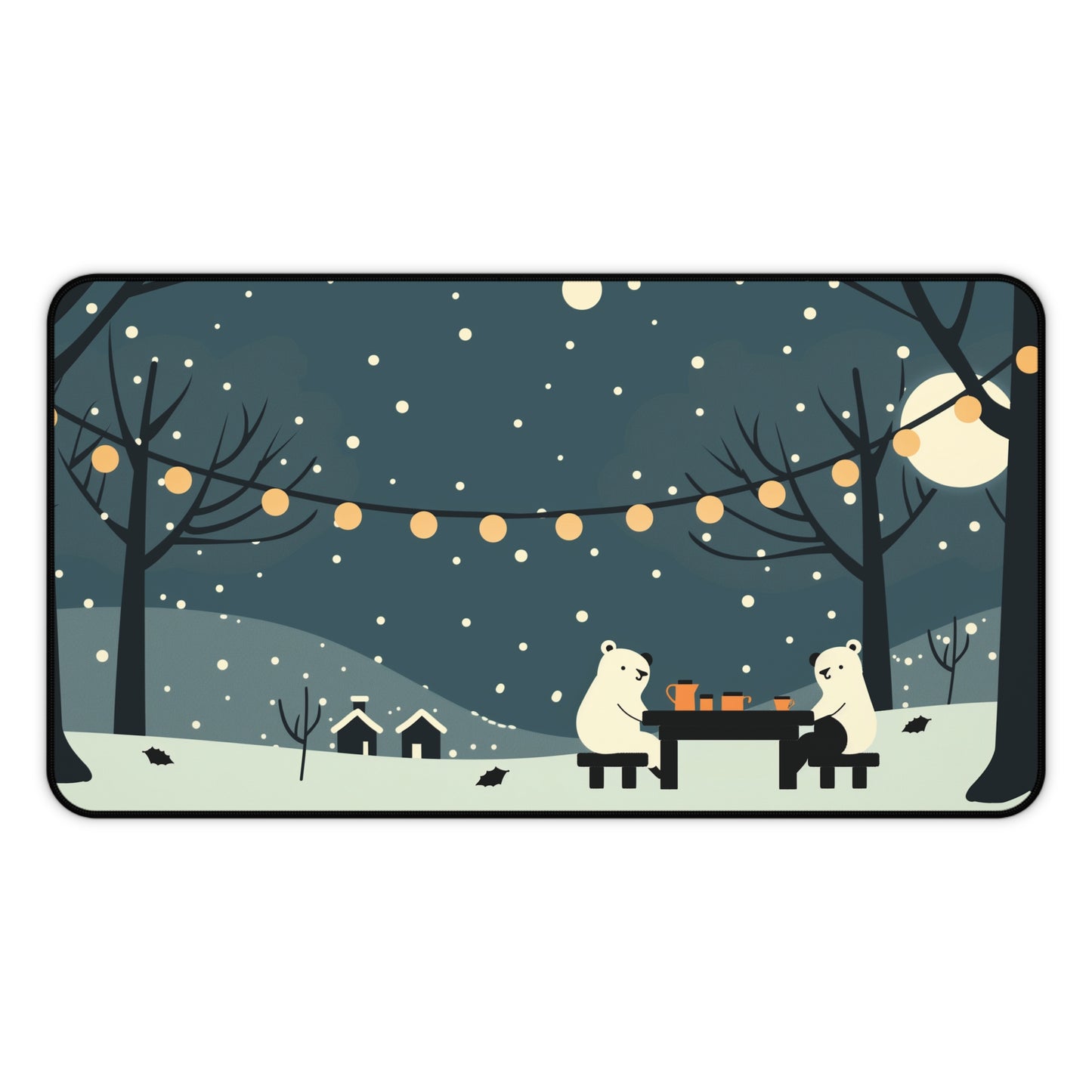 Christmas Winter Mouse Pad XXL, Polar Bears Desk Mat