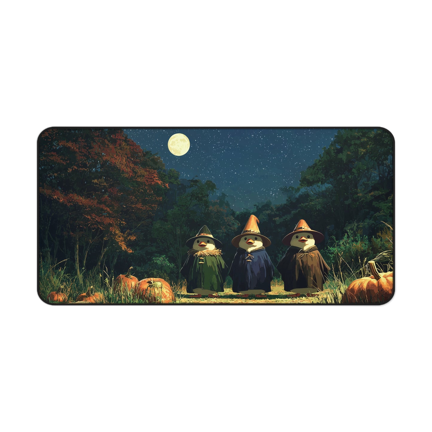 Witchy Duck Desk Mat, Spooky Mouse Pad for Halloween