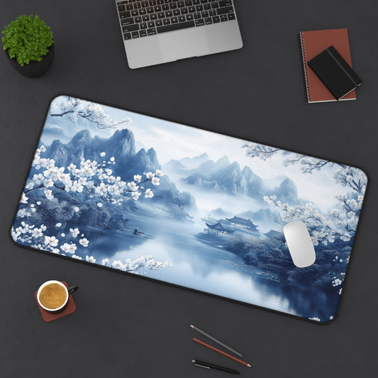 Mountain Landscape Chinoiserie Style Desk Mat