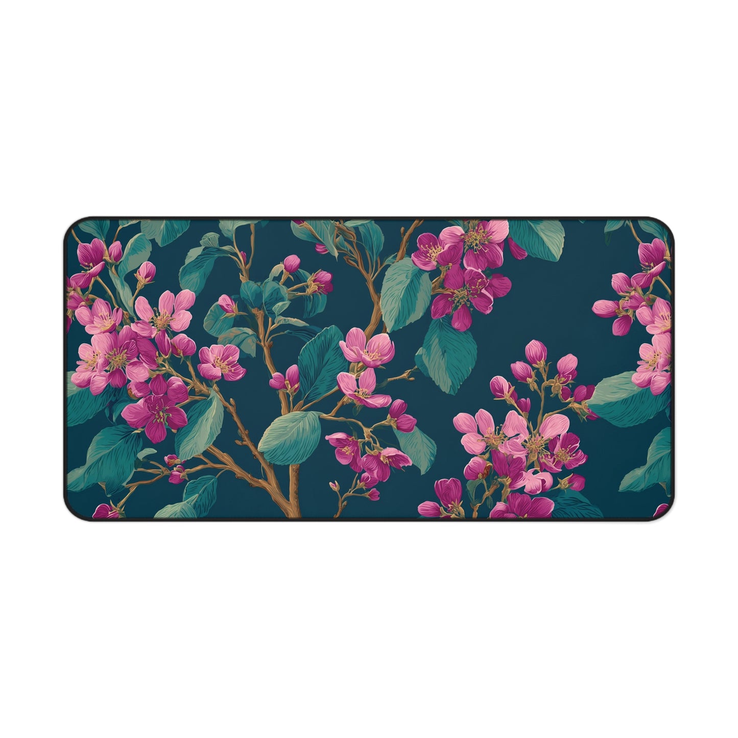 Cherry Blossom Flowers Desk Mat, Elegant Aesthetic Desk Pad