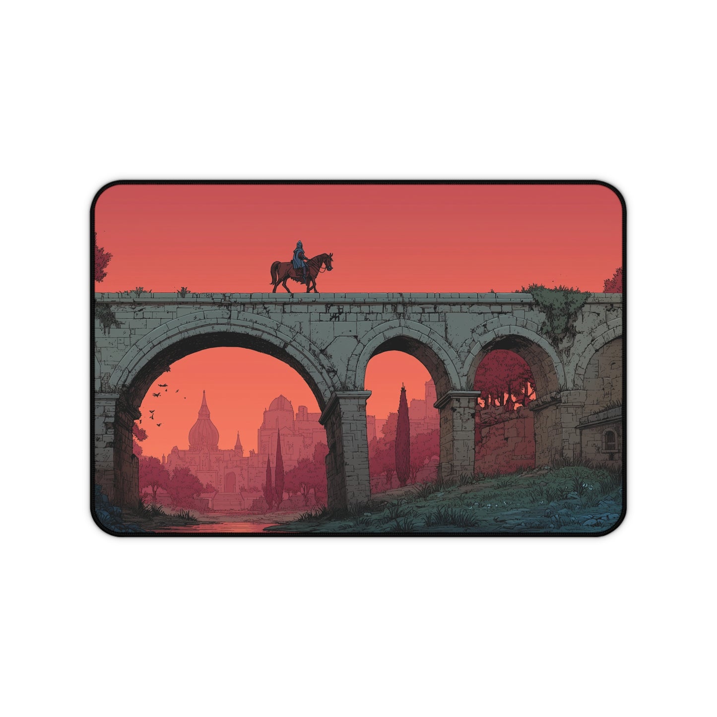 Knight Desk Mat: Pixel Art Mouse Pad XL
