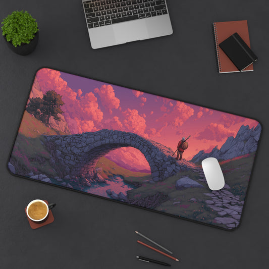 Knight Gaming Desk Pad Pixel Art Aesthetic