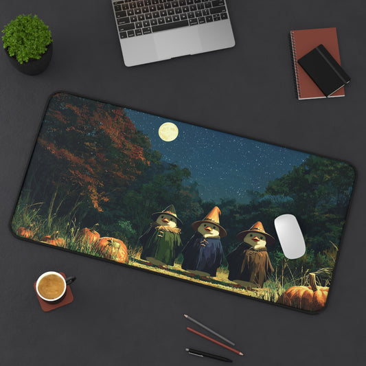 Witchy Duck Desk Mat, Spooky Mouse Pad for Halloween