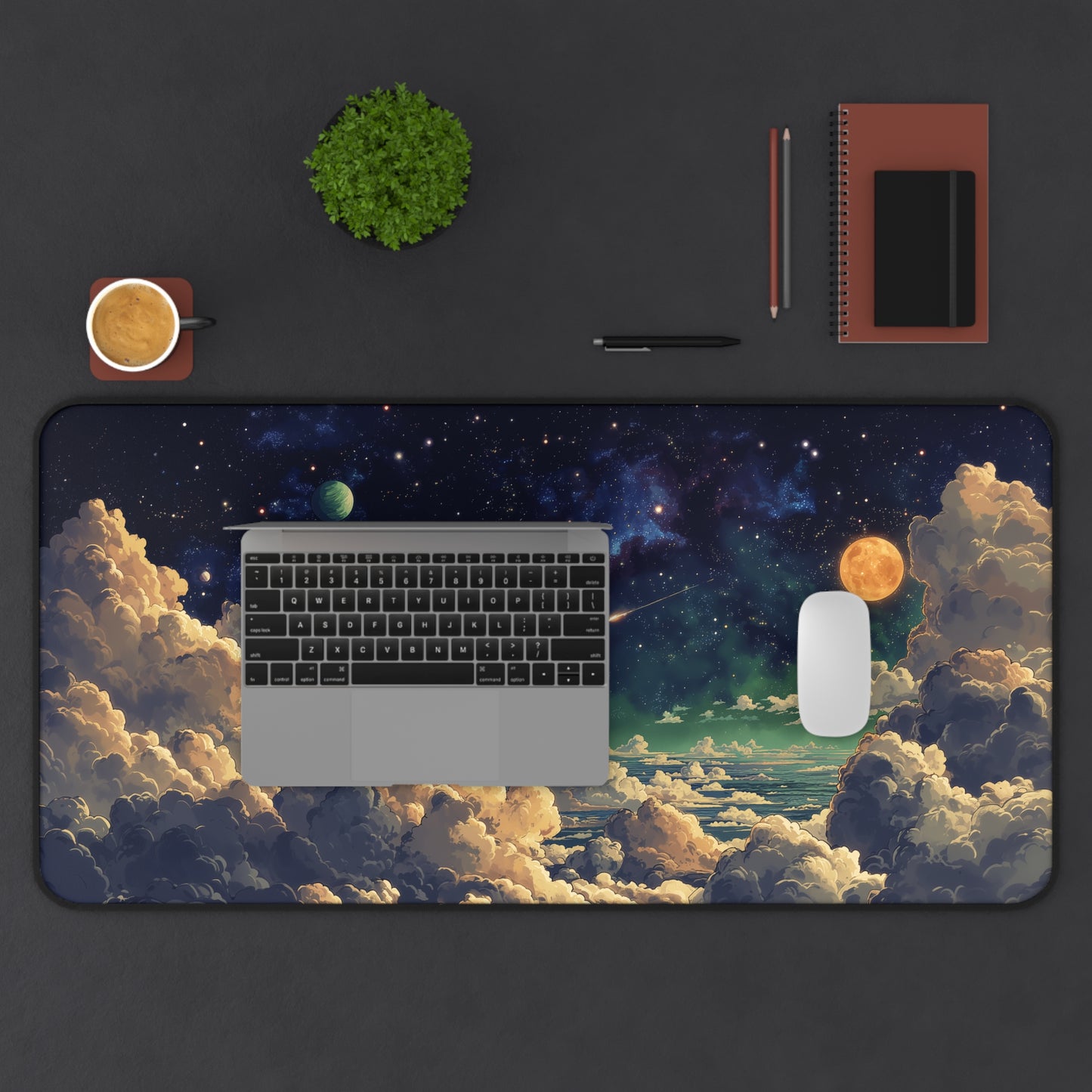 Anime Galaxy Clouds Mouse Pad XXL