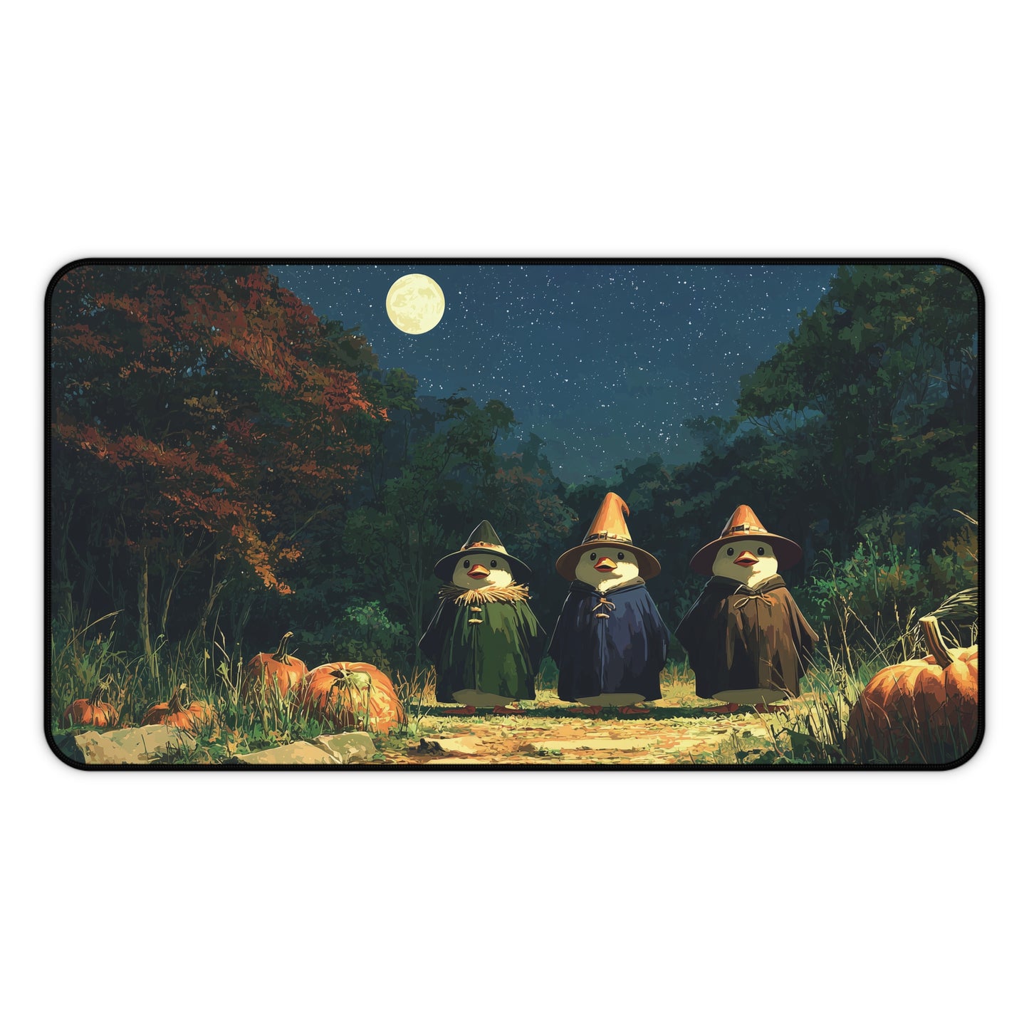 Witchy Duck Desk Mat, Spooky Mouse Pad for Halloween