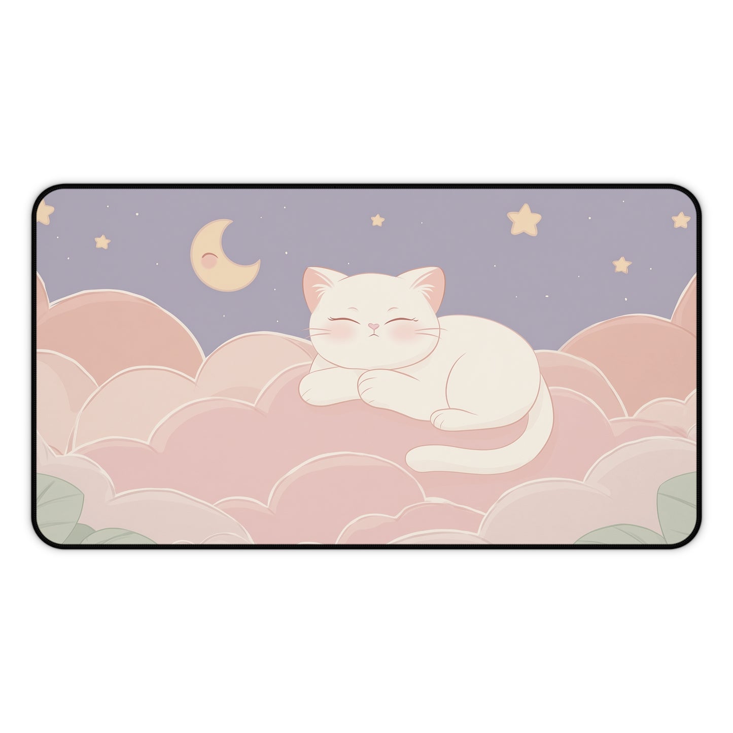 Dreamy Cat Mouse Pad, Kawaii Gaming Desk Mat XL