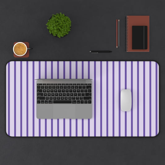 Purple Stripe Desk Mat – Lavender Mouse Pad