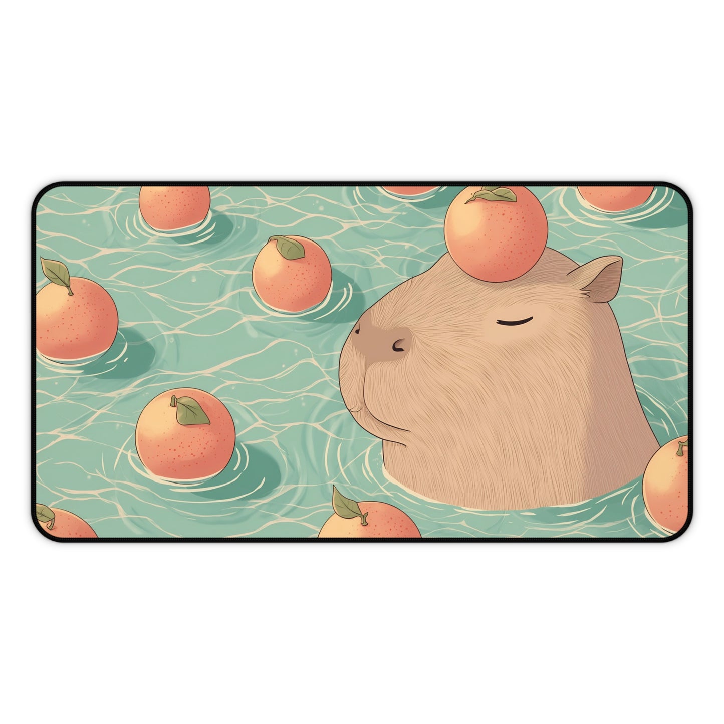 Capybara Desk Mat Kawaii, Large Gaming Capy Desk Pad