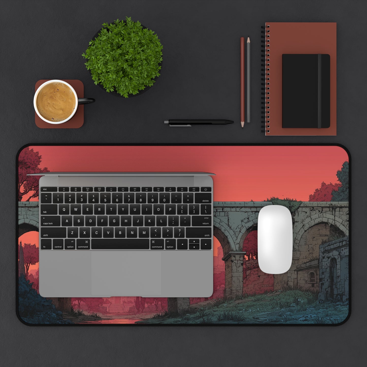 Knight Desk Mat: Pixel Art Mouse Pad XL