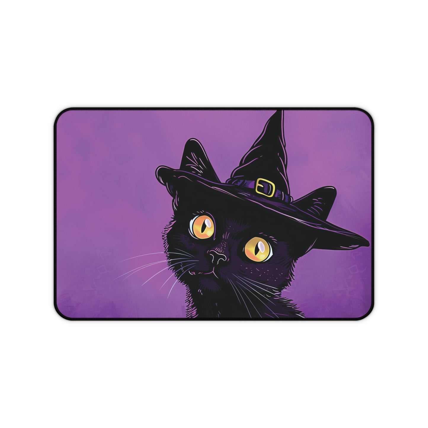 Witchy Cat Keyboard Mat for Halloween Desk Decor