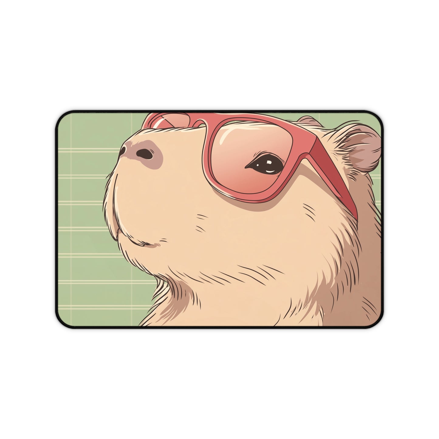 Capybara Desk Mat Kawaii, Cute Capy Mouse Pad