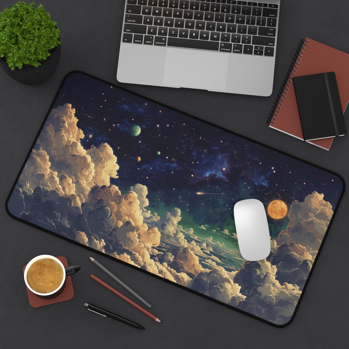 Anime Galaxy Clouds Mouse Pad XXL