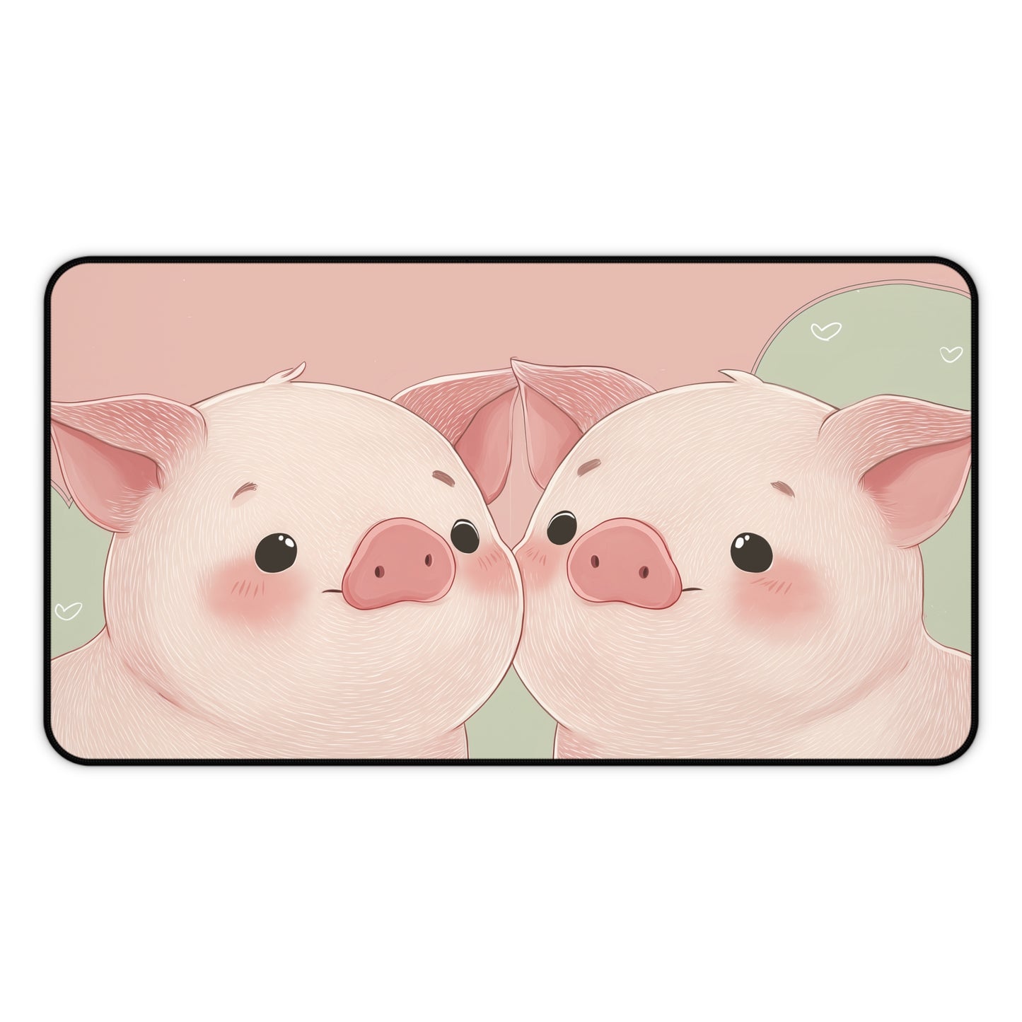 Pigs Desk Mat Kawaii Style, Piggy Large Desk Pad
