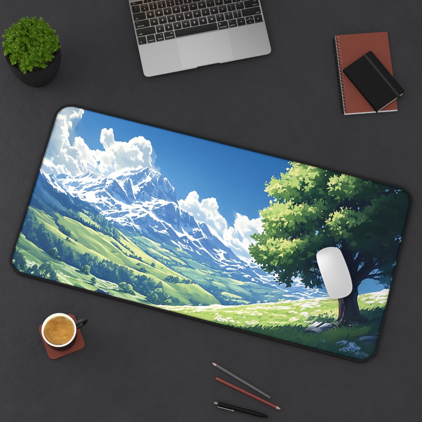 Serene Anime Landscape Desk Mat