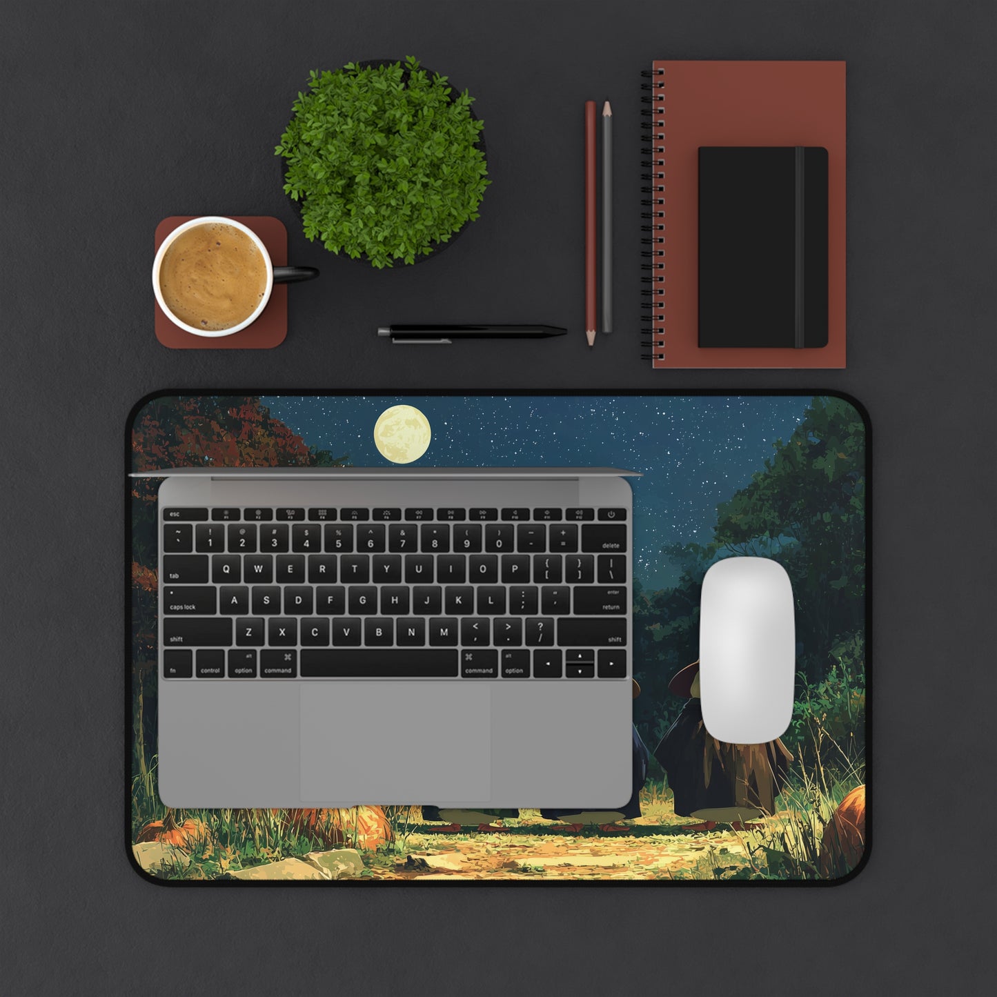 Witchy Duck Desk Mat, Spooky Mouse Pad for Halloween