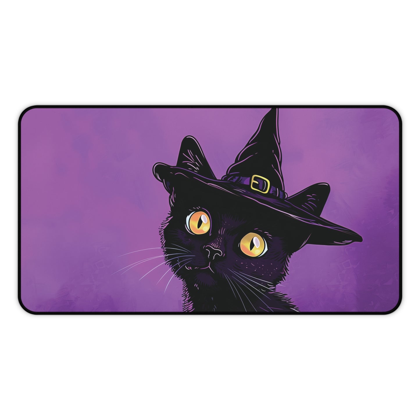 Witchy Cat Keyboard Mat for Halloween Desk Decor