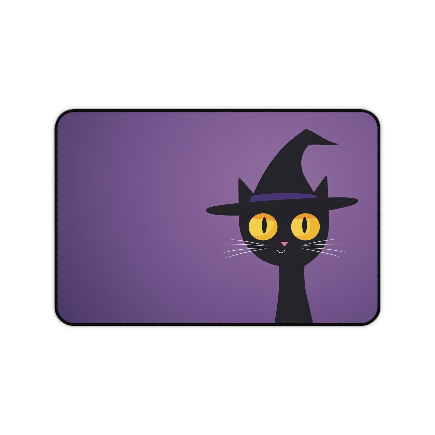 Spooky Cat Desk Mat, Purple Halloween MousePad XL