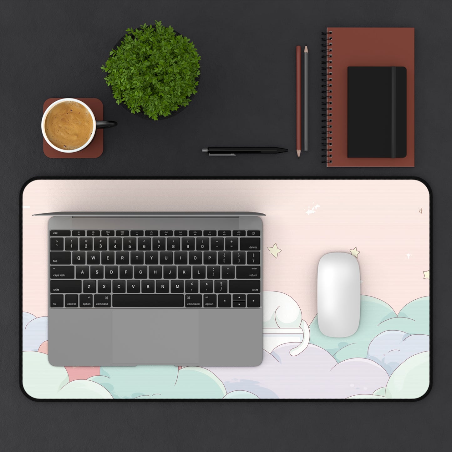 Cute Dreamy Cat Mouse Pad Kawaii Style