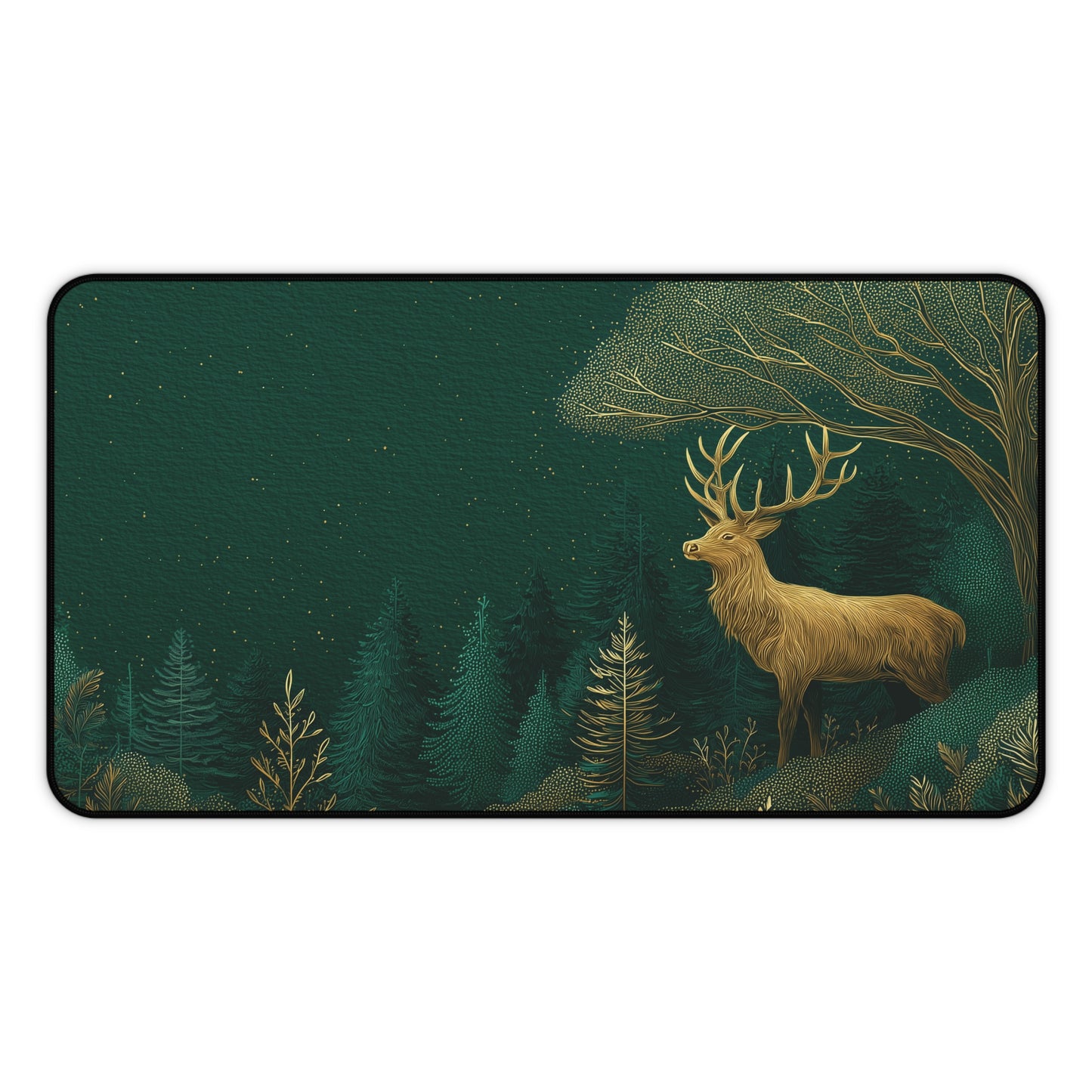 Green Forest Desk Pad, Christmas Office Decor