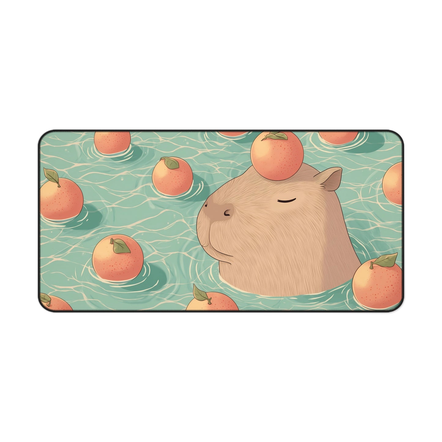 Capybara Desk Mat Kawaii, Large Gaming Capy Desk Pad