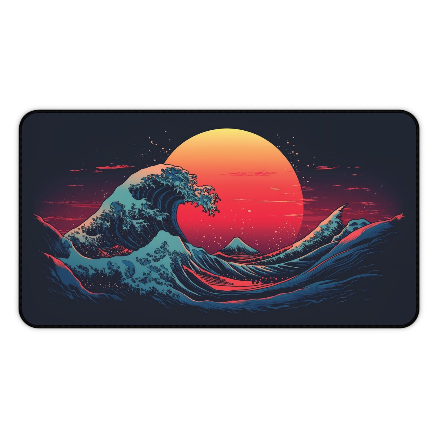 Great Wave off Kanagawa Desk Mat, Japanese Inspired Gaming Mouse Pad