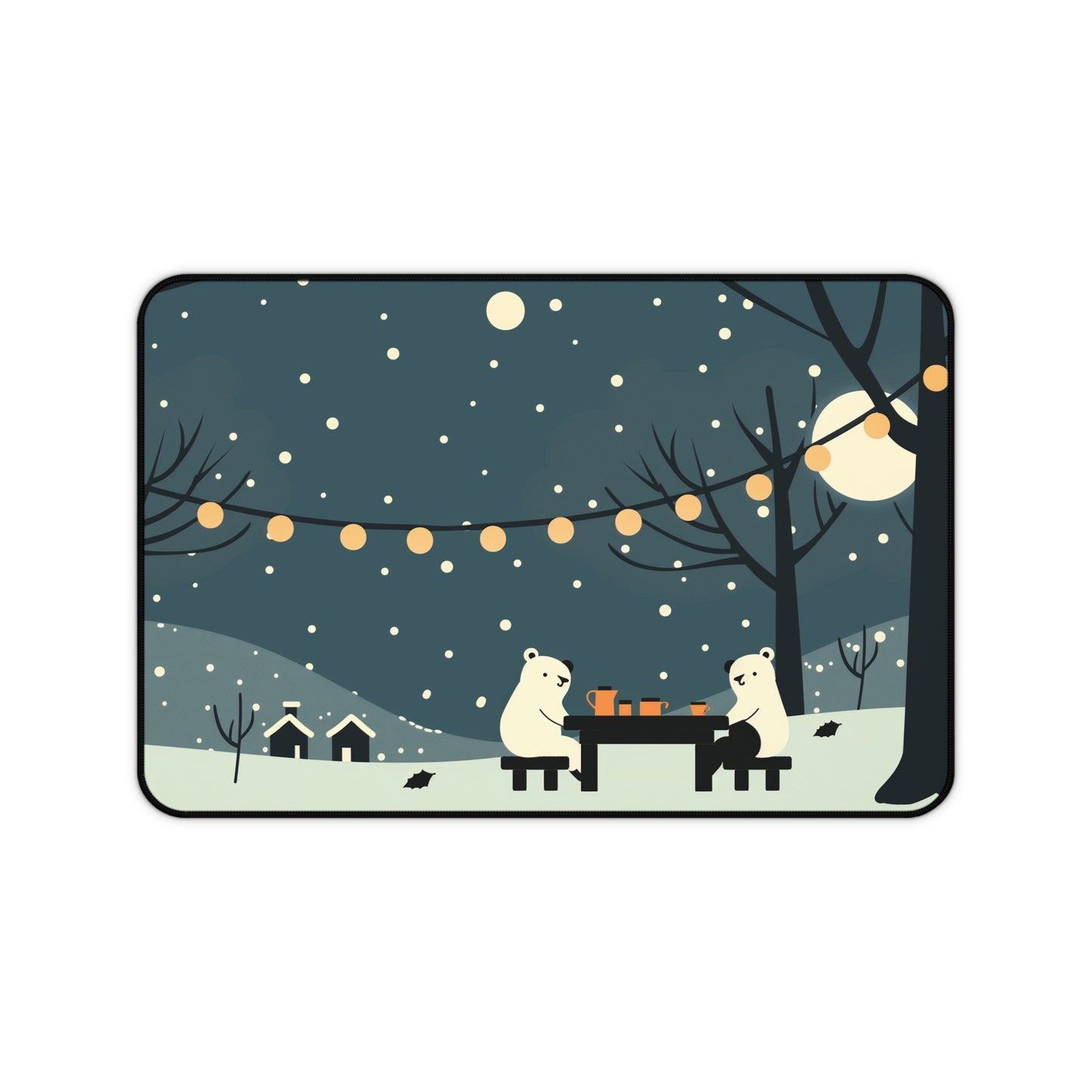 Christmas Winter Mouse Pad XXL, Polar Bears Desk Mat