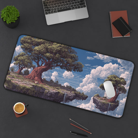 Pixel Art Desk Mat: Fantasy Island Mouse Pad