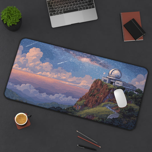 Pixel Art Desk Mat: Galaxy Observatory Mouse Pad