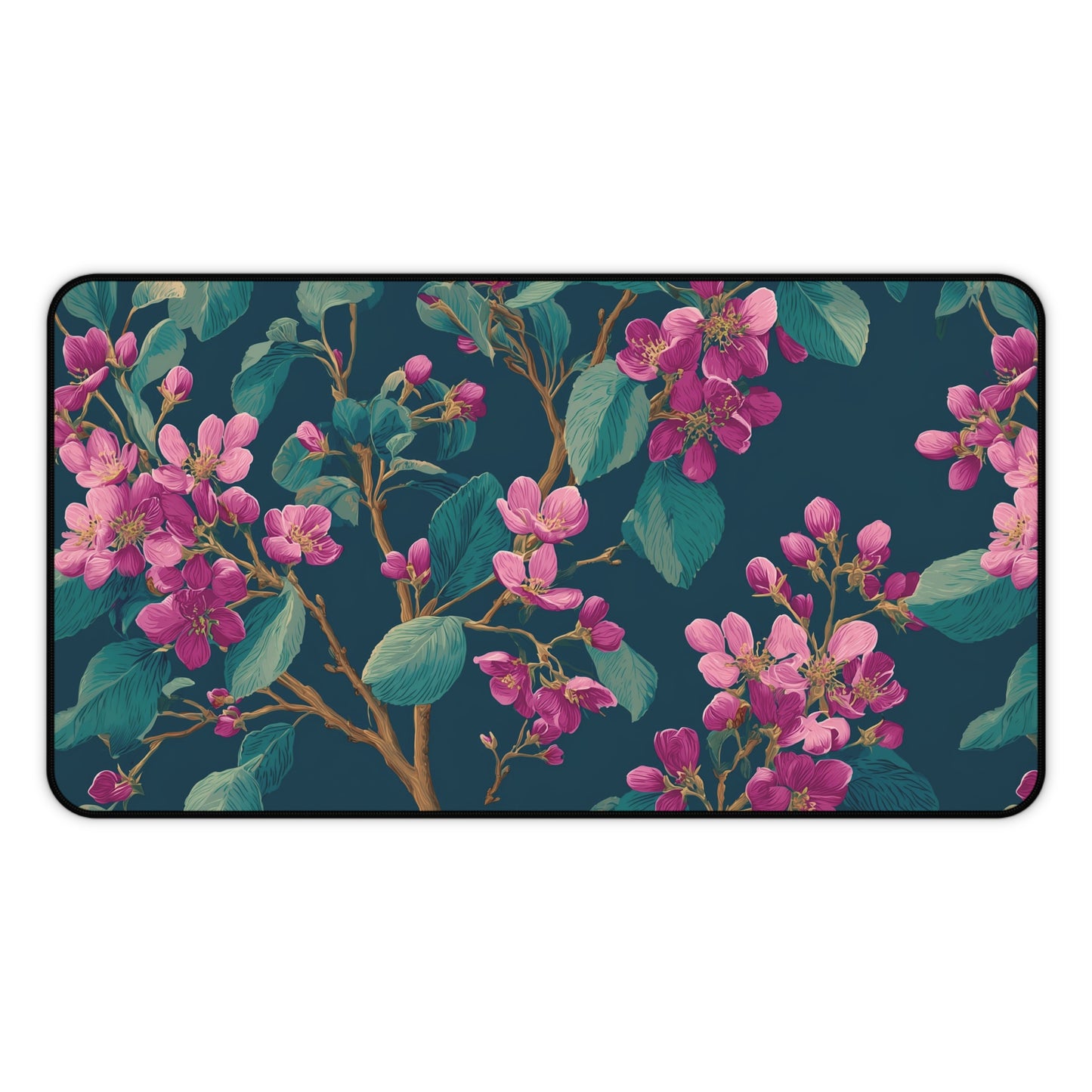 Cherry Blossom Flowers Desk Mat, Elegant Aesthetic Desk Pad