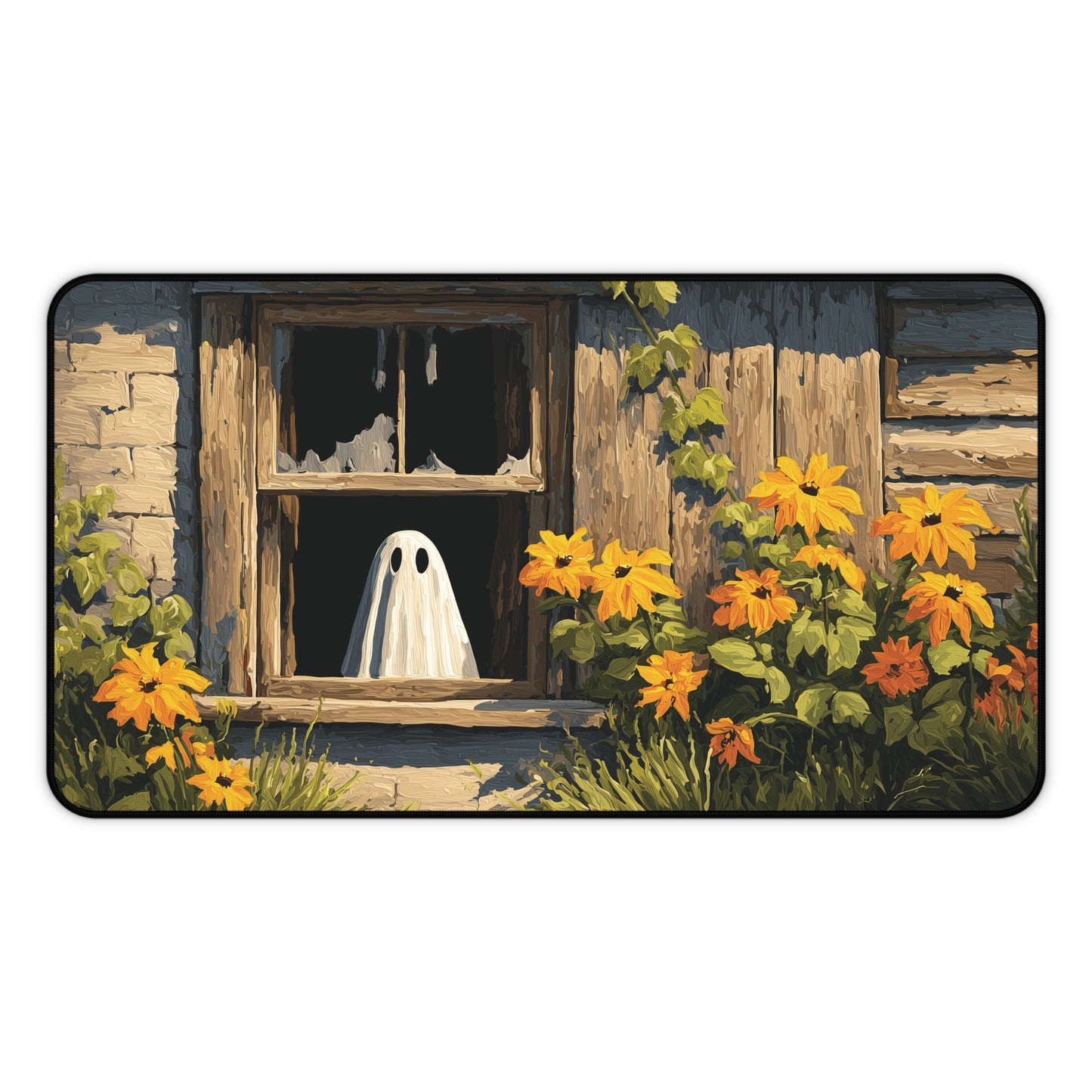 Spooky Ghost Desk Pad XL for Halloween