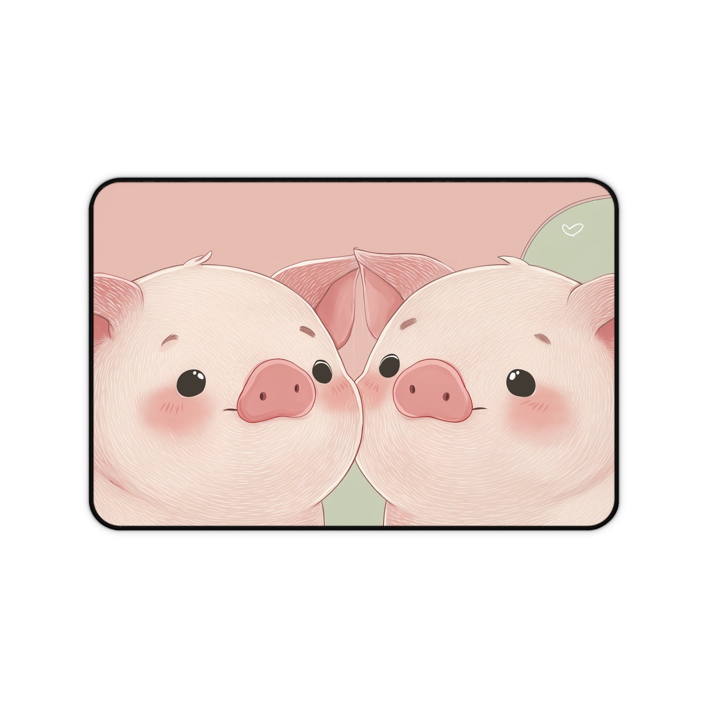 Pigs Desk Mat Kawaii Style, Piggy Large Desk Pad