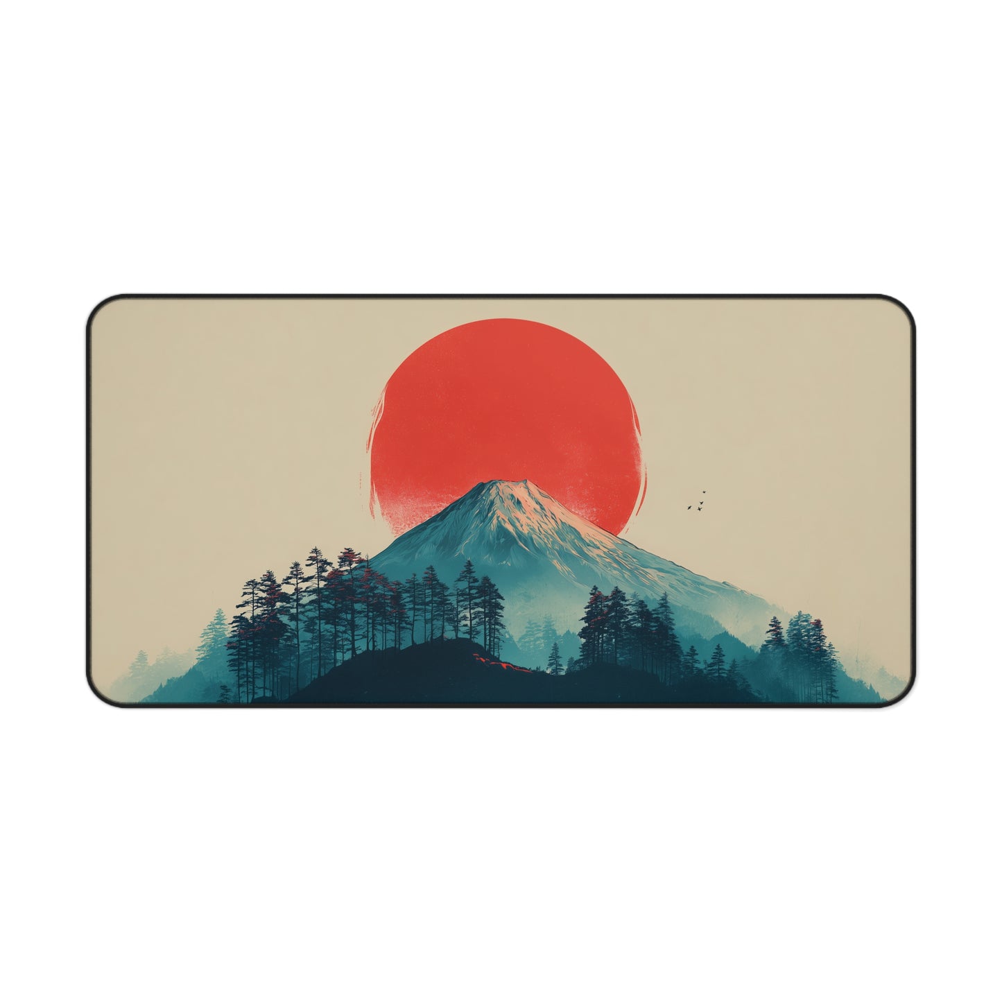 Mt. Fuji Sunrise Desk Mat: Minimalist Mouse Pad