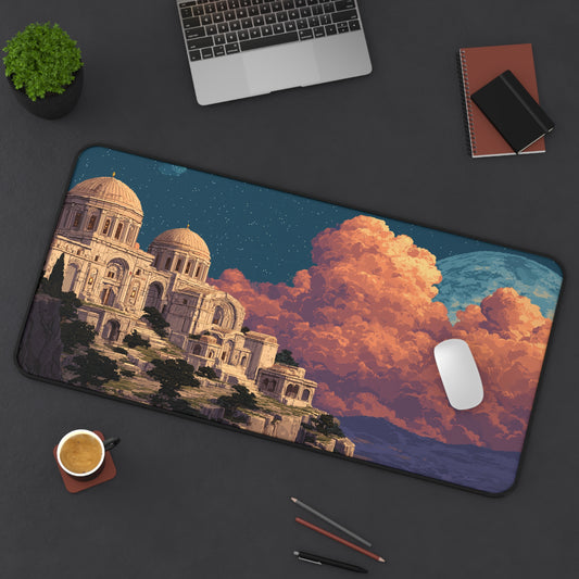 Ancient City Desk Mat Pixel Art Aesthetic