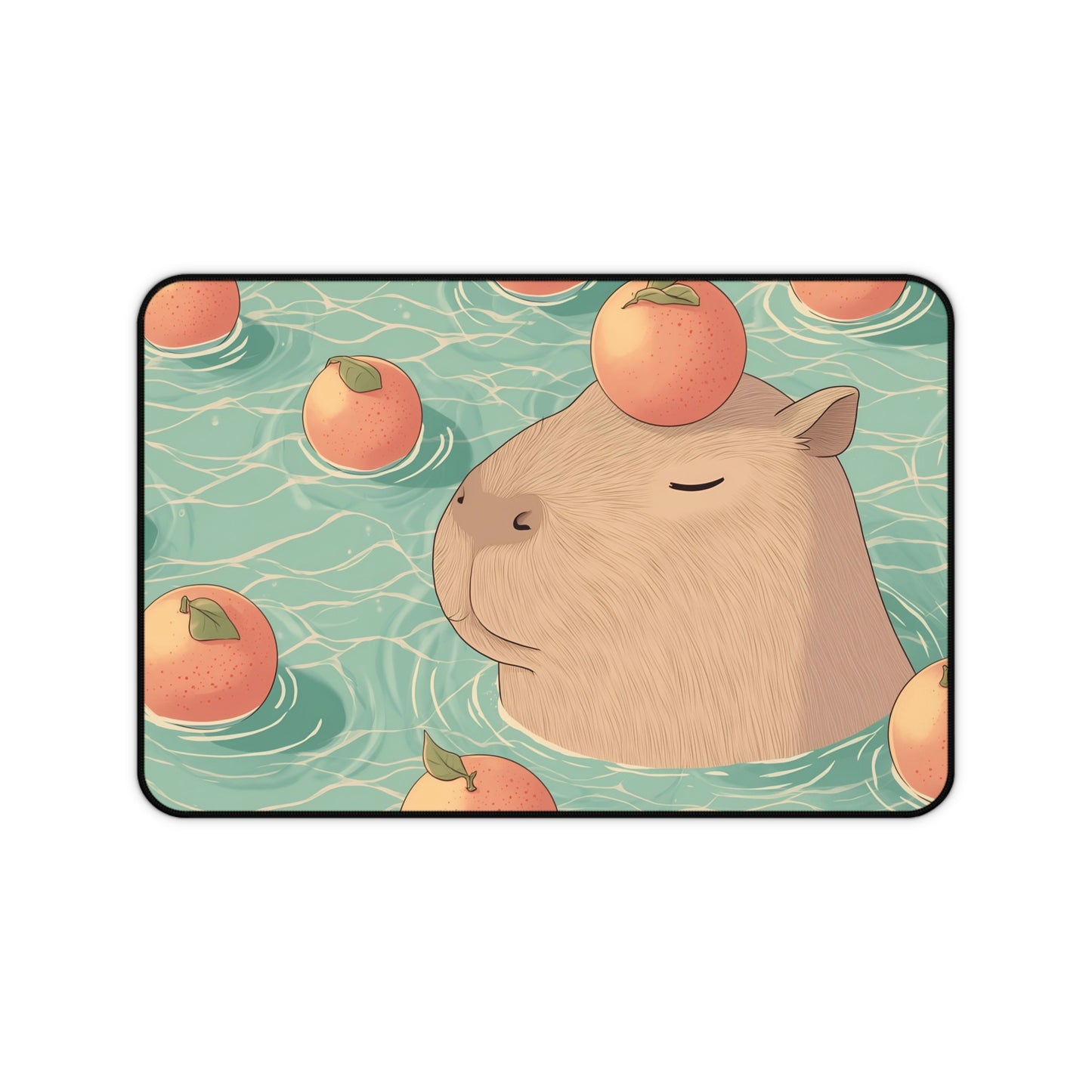 Capybara Desk Mat Kawaii, Large Gaming Capy Desk Pad