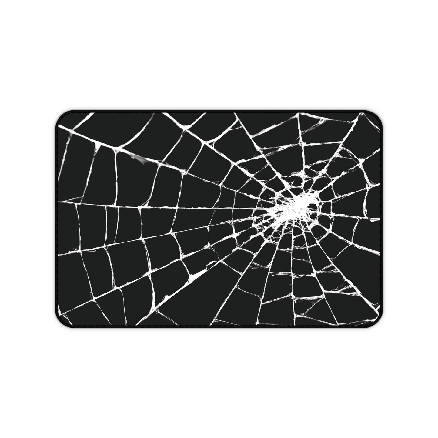 Spider Web Desk Pad Black and White for Halloween