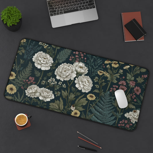 Cottagecore Desk Mat, Floral Mouse Pad XL