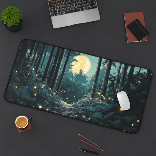 Anime Fantasy Forest Desk Mat, Large Gaming Mouse Pad