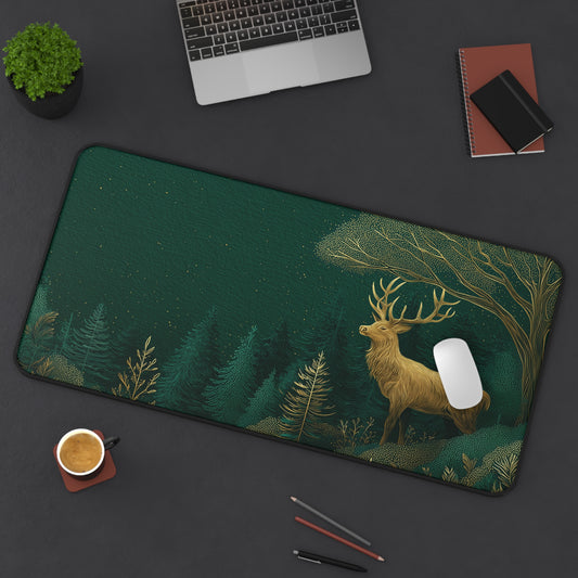 Green Forest Desk Pad, Christmas Office Decor