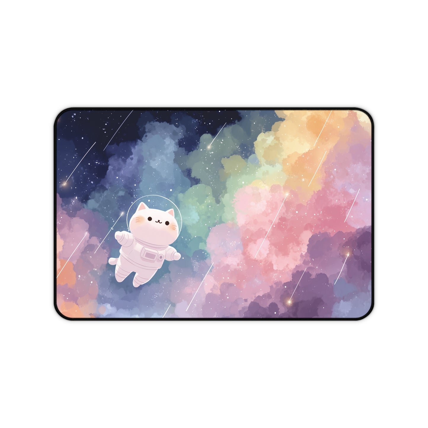 Kawaii Desk Mat: Space Cat Mouse Pad XXL