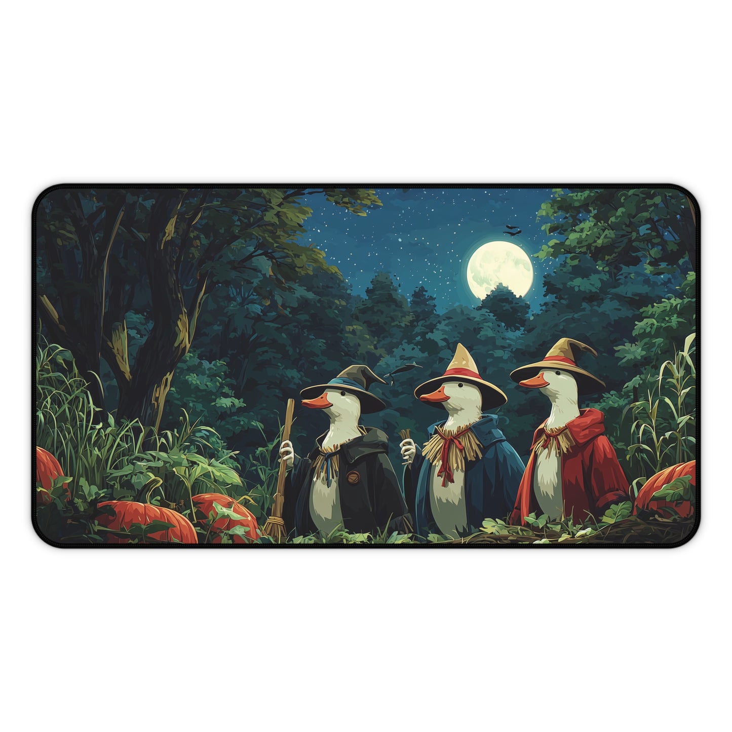 Silly Goose Wizard Mouse Pad for Cute Spooky Desk Decor