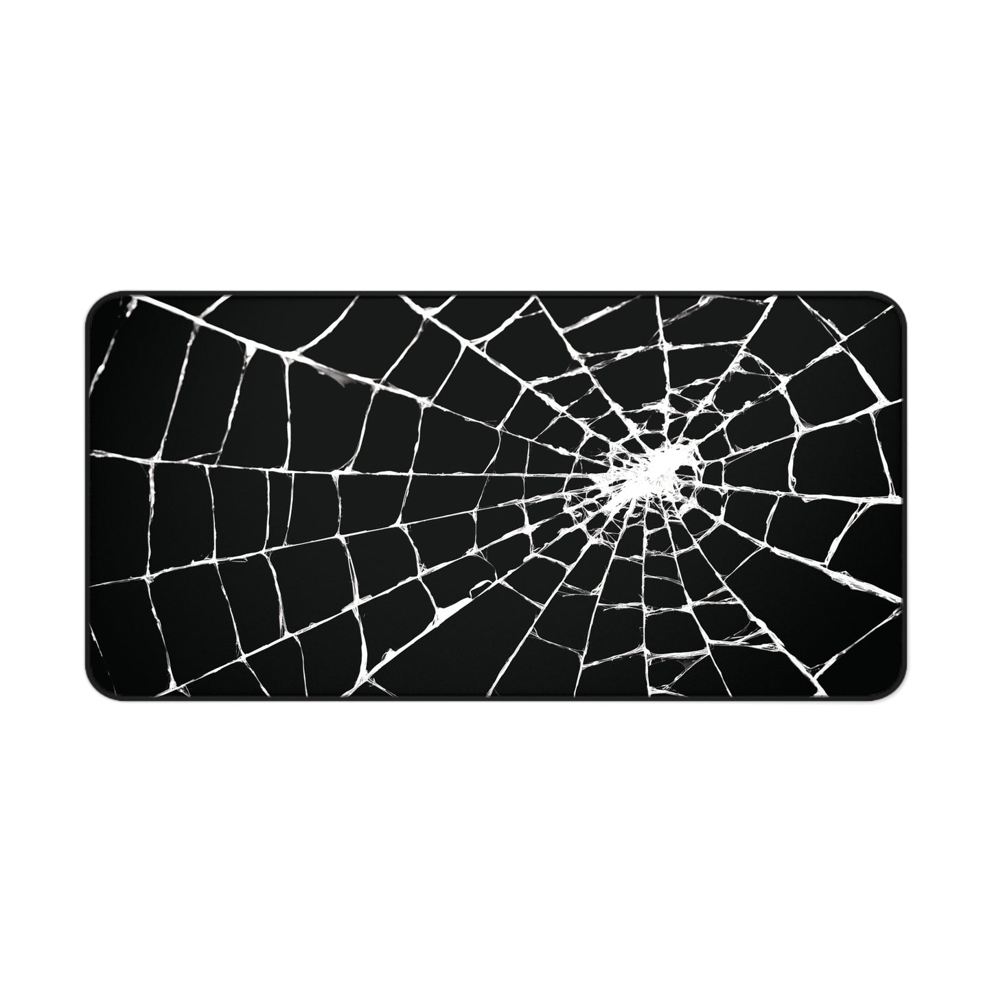 Spider Web Desk Pad Black and White for Halloween